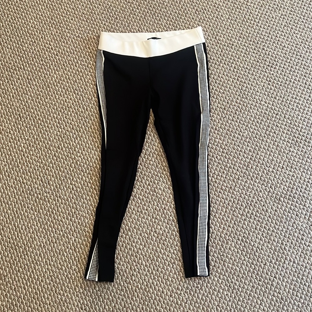 Zara gingham paneled leggings